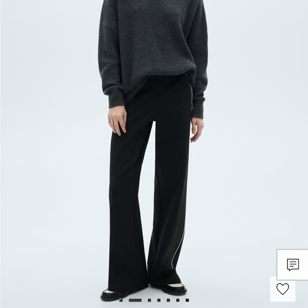 Mango contrast stripe knit lounge pant